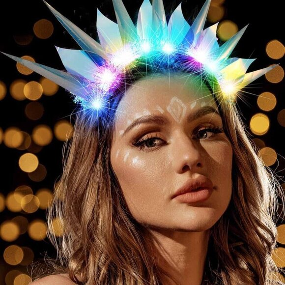 LED Rave Headband Glowing Hair Hoop Festival Party Costume Accessory